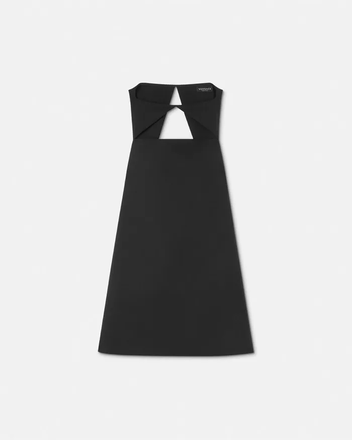 Versace Dresses Women Cutout WoolBlend Shift Mini Dress Black
