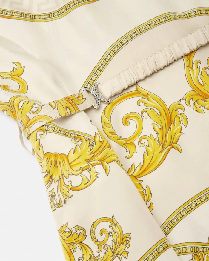 Versace Dresses Women La Coupe Des Dieux Silk Shirt Dress Goldprint