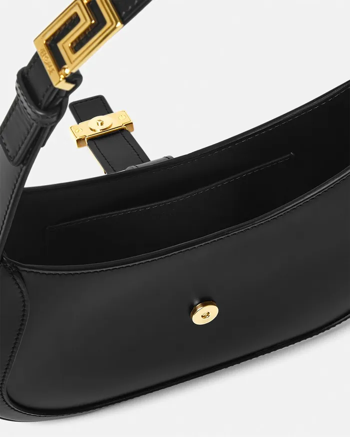Versace Greca Goddess Women Greca Goddess Small Hobo Bag Blackgold