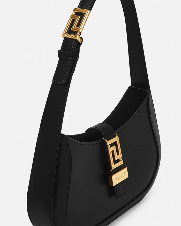 Versace Greca Goddess Women Greca Goddess Small Hobo Bag Blackgold
