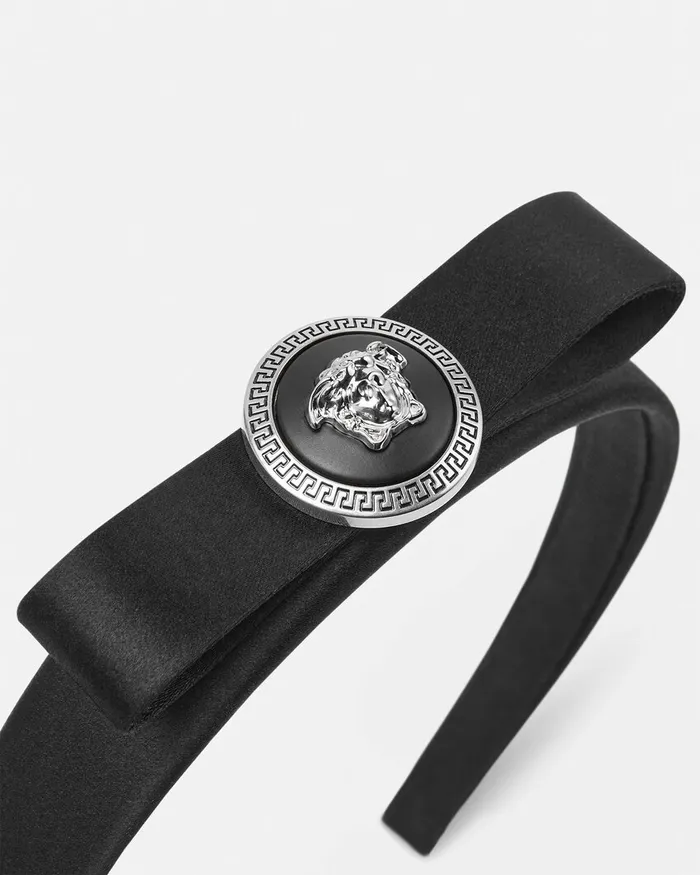 Versace Hair Accessories Women Gianni Ribbon Headband Black