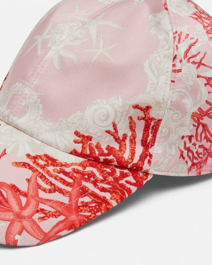Versace Hats and Caps MenWomen Barocco Sea Baseball Cap Pinkprint