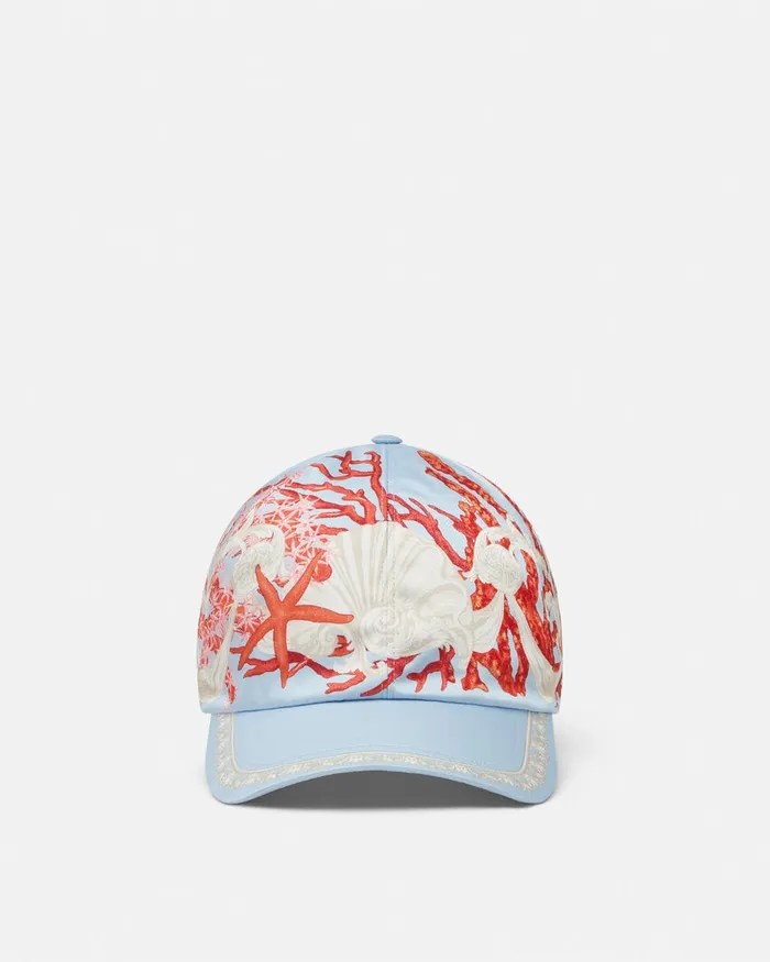 Versace Hats and Caps WomenMen Barocco Sea Baseball Cap Blueprint