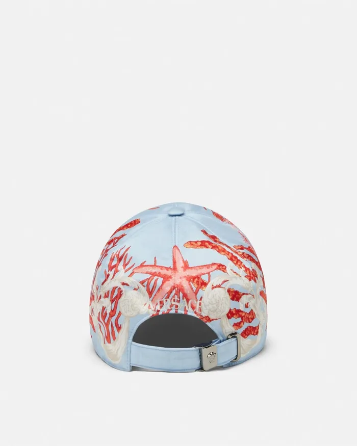Versace Hats and Caps WomenMen Barocco Sea Baseball Cap Blueprint