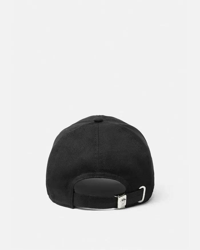 Versace Hats and Caps WomenMen Embroidered Logo Baseball Cap Blackgold