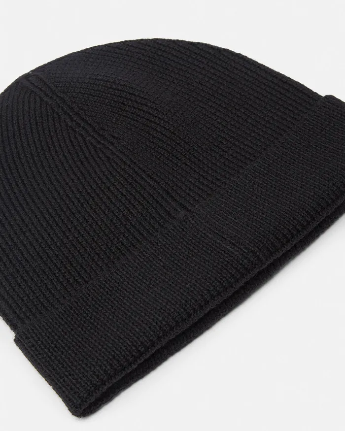 Versace Hats and Caps WomenMen Medusa Wool Ribbed Beanie Black