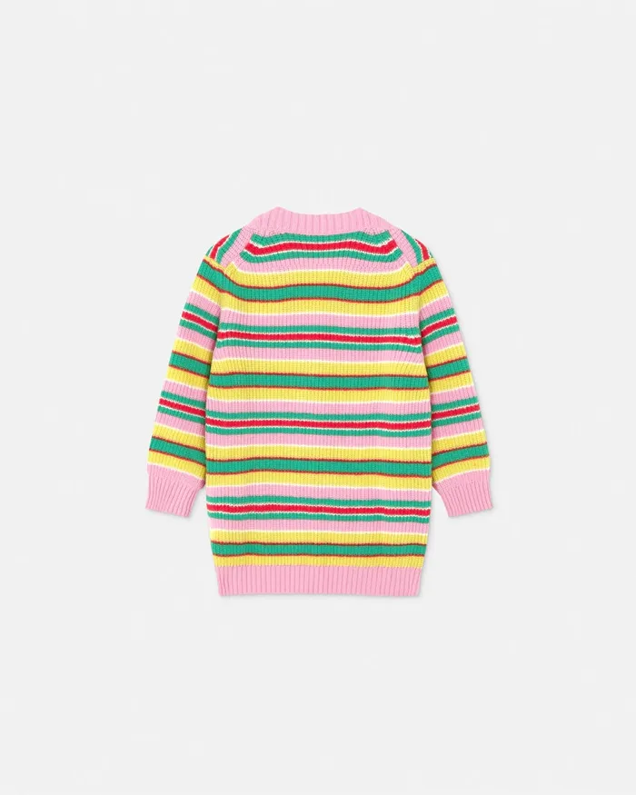 Versace Knitwear and Sweatshirts Kids Striped CableKnit Cardigan Print
