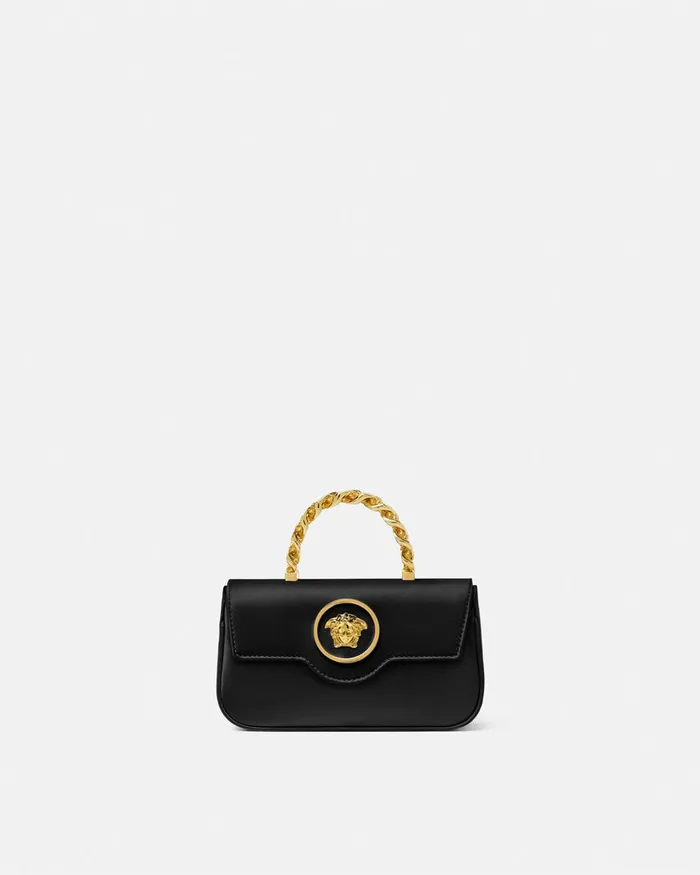 Versace La Medusa Women La Medusa Satin Mini Bag Blackgold