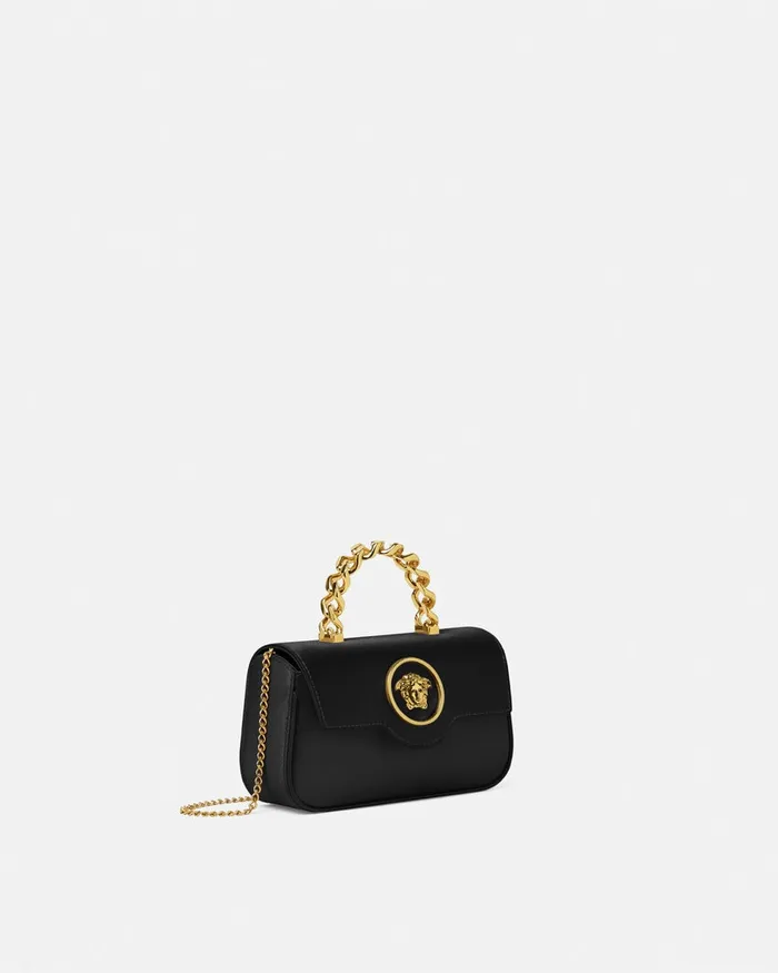 Versace La Medusa Women La Medusa Satin Mini Bag Blackgold