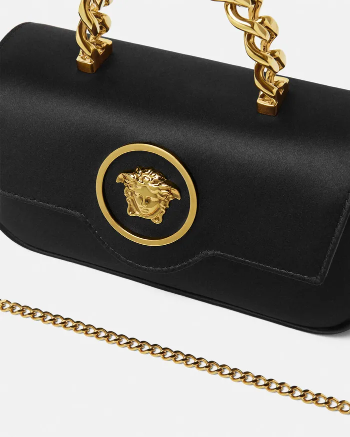 Versace La Medusa Women La Medusa Satin Mini Bag Blackgold
