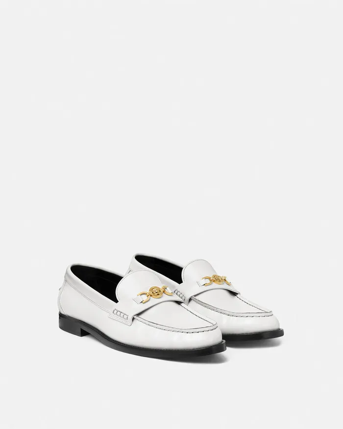 Versace Loafers and Flats Women Medusa 03995 Loafers White