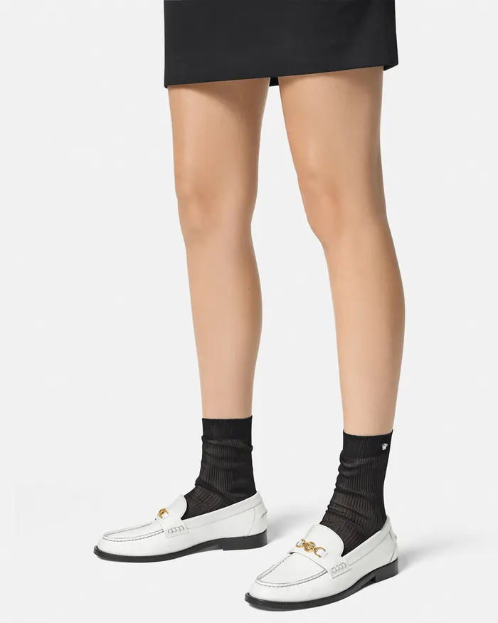 Versace Loafers and Flats Women Medusa 03995 Loafers White