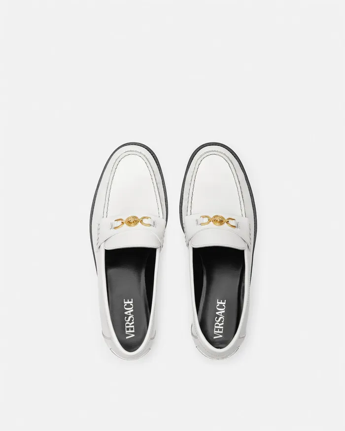 Versace Loafers and Flats Women Medusa 03995 Loafers White