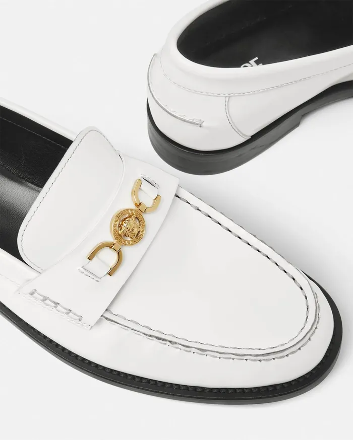 Versace Loafers and Flats Women Medusa 03995 Loafers White