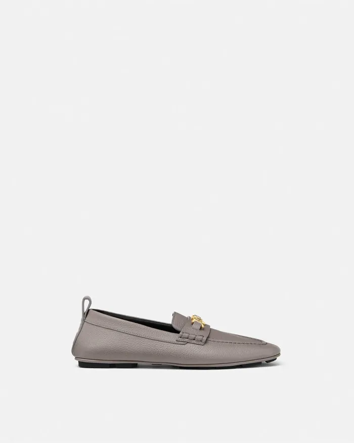 Versace Loafers and Slippers Men Villa Driver Shoes Gray