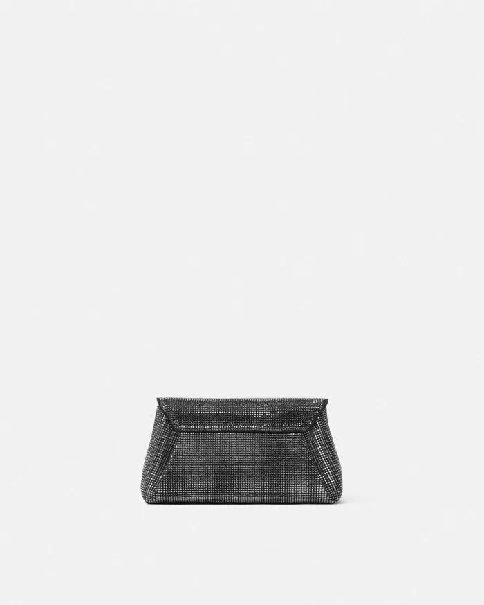 Versace Mini Bags and Clutches Women Crystal Gianni Ribbon Clutch Black