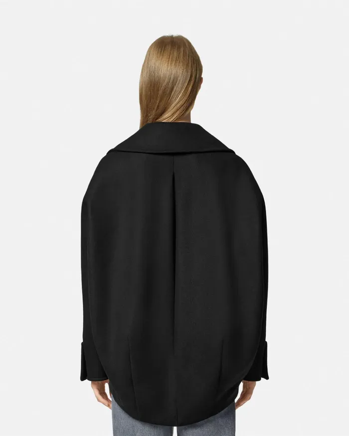 Versace Outerwear and Coats Women Cocoon Peacoat Black