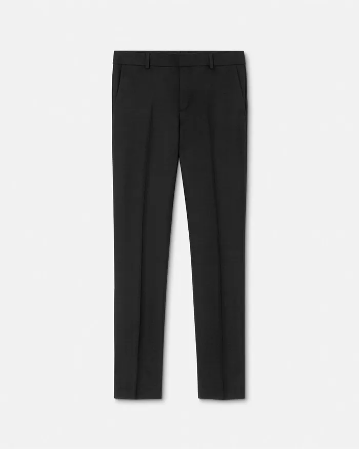 Versace Pants and Shorts Men MohairBlend Formal Pants Black