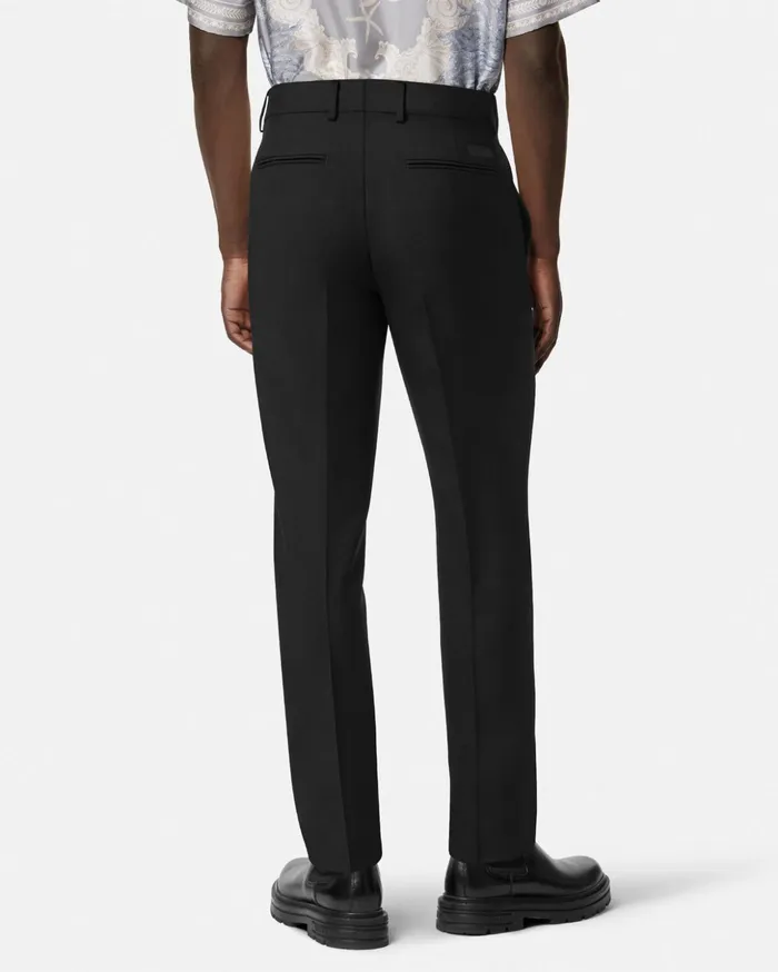 Versace Pants and Shorts Men MohairBlend Formal Pants Black