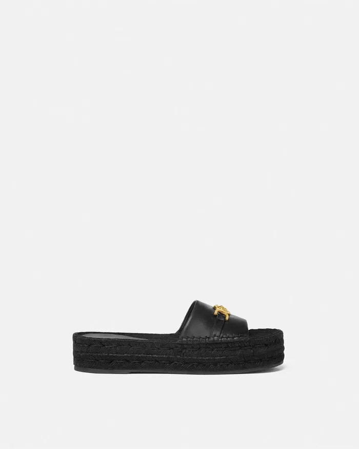 Versace Platforms Women Medusa 03995 Espadrilles 12034 Blackgold