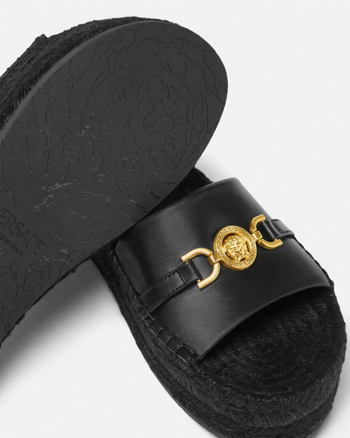 Versace Platforms Women Medusa 03995 Espadrilles 12034 Blackgold