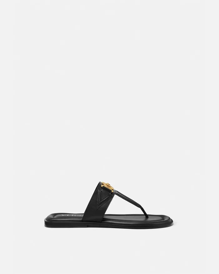 Versace Sandals and Slides Men Medusa Biggie Sandals Blackgold