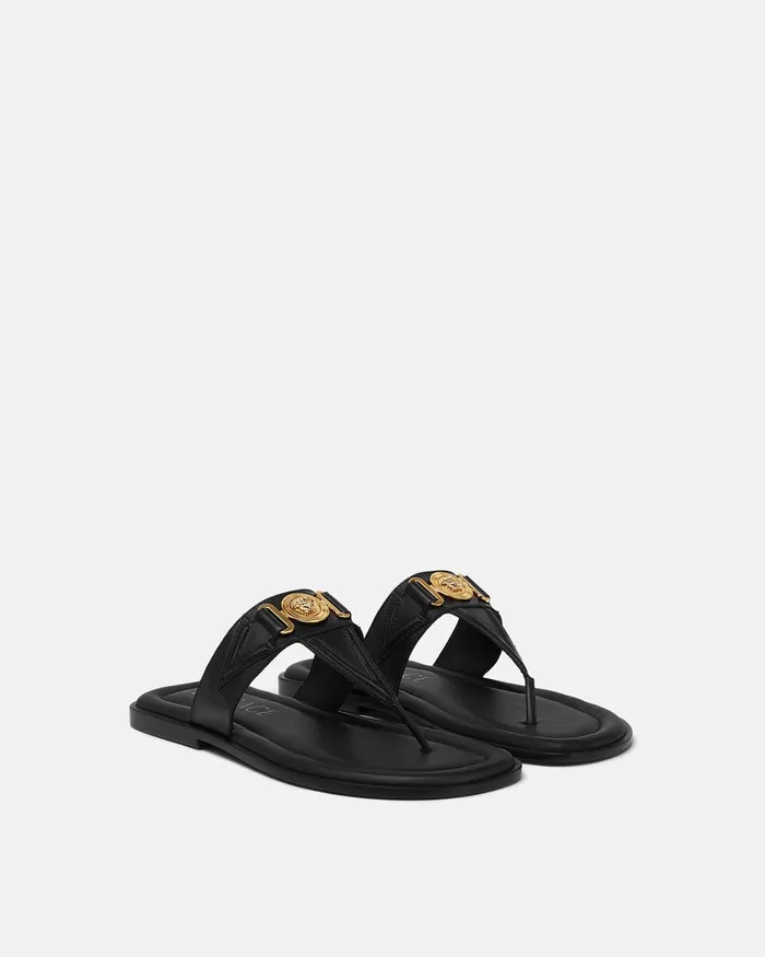 Versace Sandals and Slides Men Medusa Biggie Sandals Blackgold