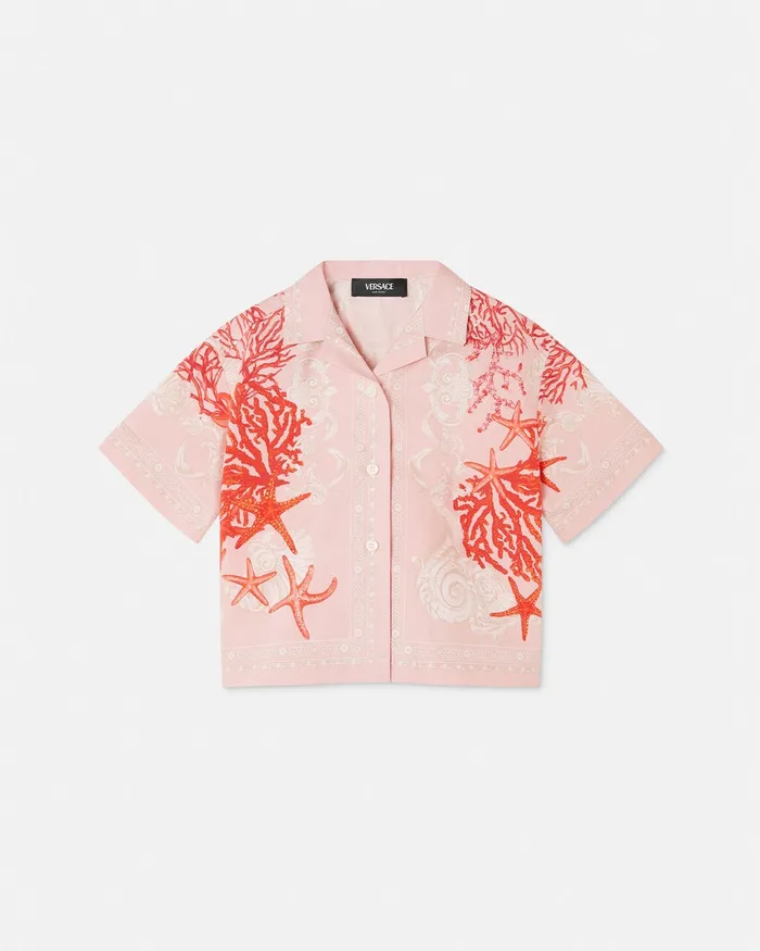 Versace Shirts and Tshirts Kids Barocco Sea Shirt Coral