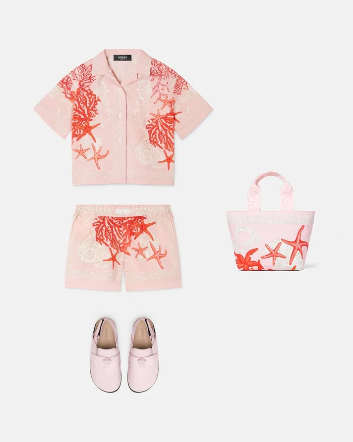 Versace Shirts and Tshirts Kids Barocco Sea Shirt Coral