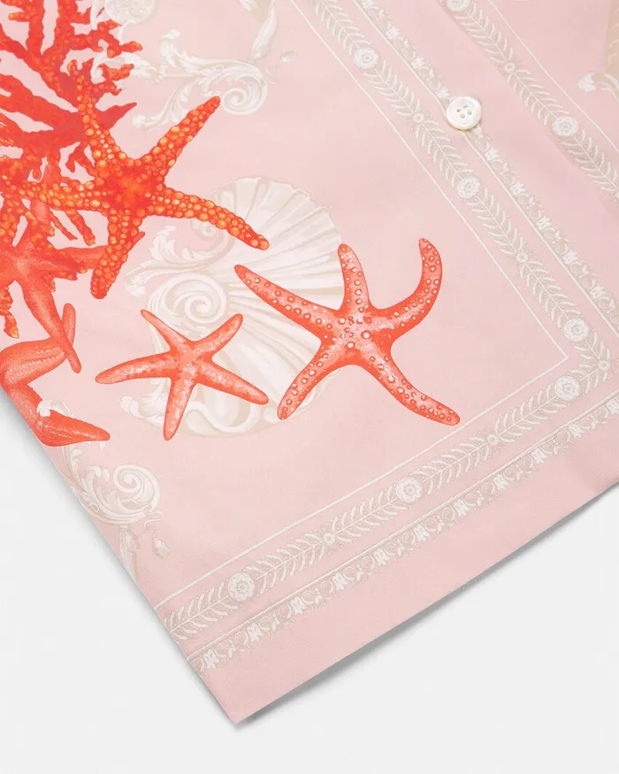 Versace Shirts and Tshirts Kids Barocco Sea Shirt Coral