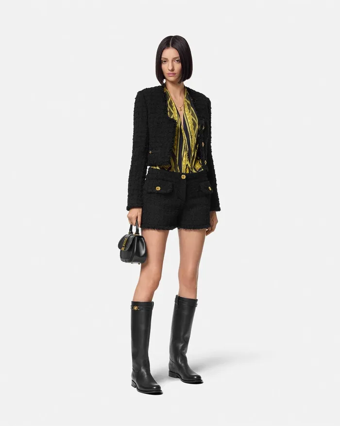 Versace Shirts and Tops Women La Coupe Des Dieux Draped Bodysuit Black