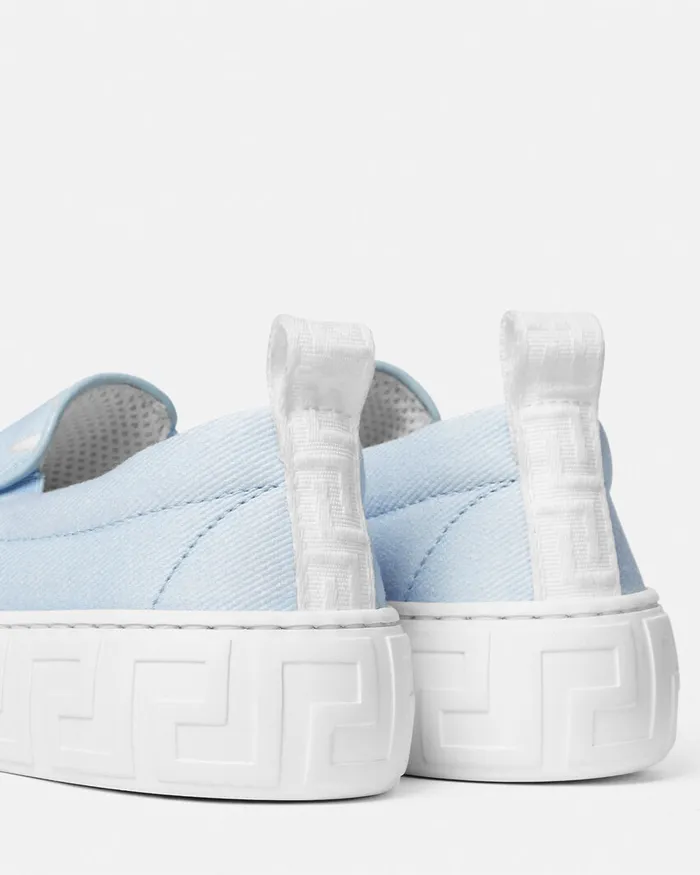 Versace Shoes Kids Stella Marina SlipOn Sneakers Light Blue