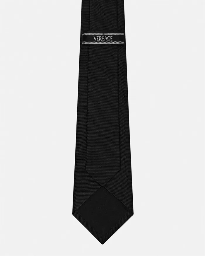 Versace Soft Accessories Men Medusa Silk Tie Black