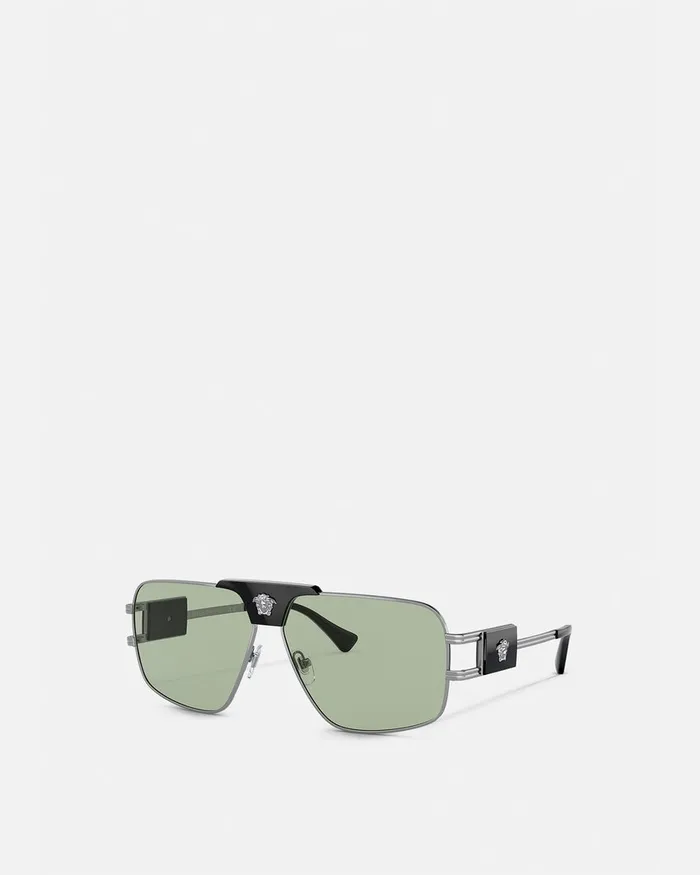 Versace Sunglasses Men Special Project Squared Sunglasses Havana