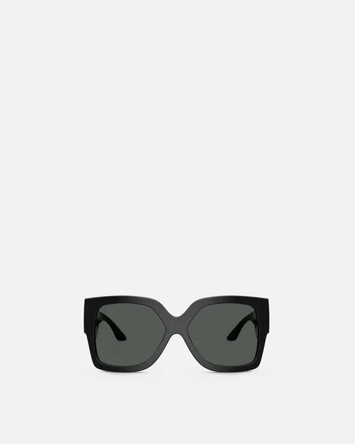 Versace Sunglasses Women Greca Sunglasses Blacksilver