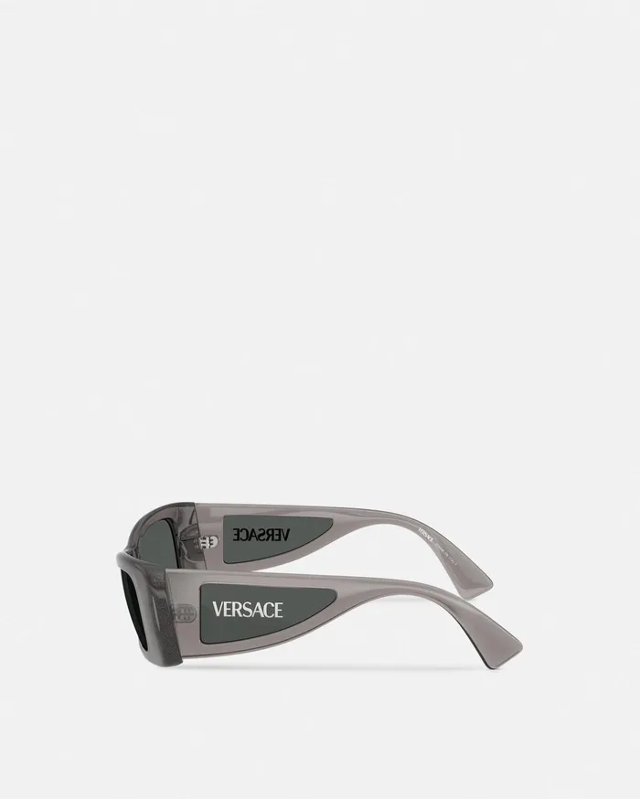 Versace Sunglasses Women Lens Logo Sunglasses Gray