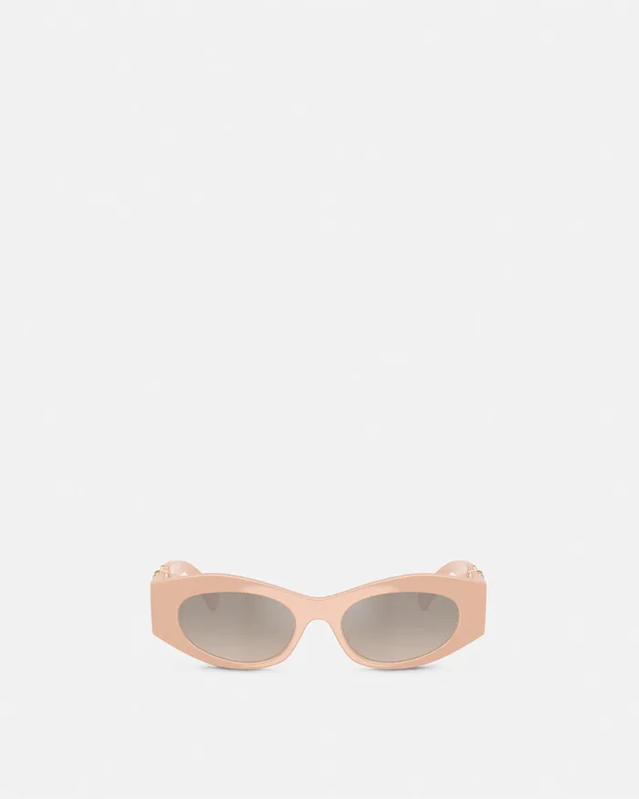 Versace Sunglasses Women Medusa Biggie CatEye Sunglasses Light Pink