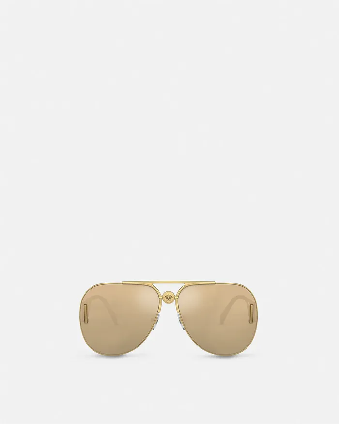 Versace Sunglasses WomenMen Medusa 03995 Pilot Sunglasses Gold