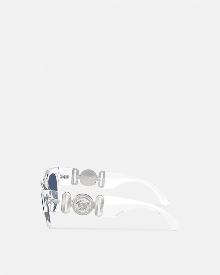 Versace Sunglasses WomenMen Medusa Biggie Sunglasses Transparent