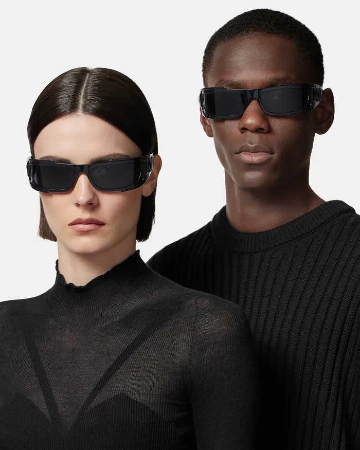 Versace Sunglasses WomenMen Medusa Biggie Wrap Sunglasses Black