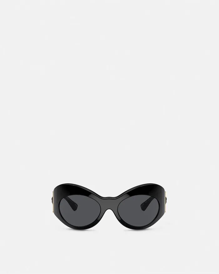 Versace Sunglasses Women Wrap Sunglasses Blackgold
