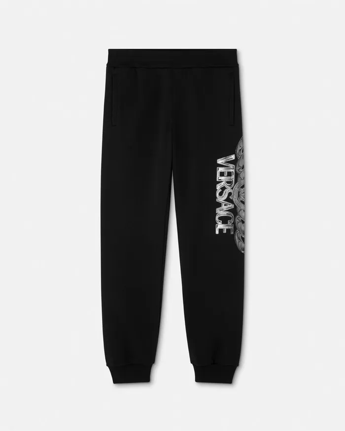 Versace Sweatshirts Men Medusa On Chain Sweatpants Blackprint