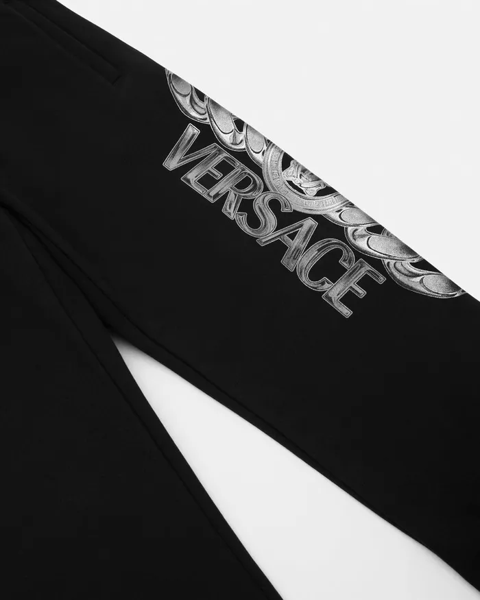 Versace Sweatshirts Men Medusa On Chain Sweatpants Blackprint