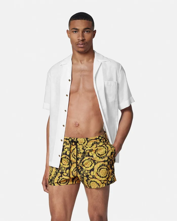 Versace Swimwear Men Barocco Swim Shorts Print