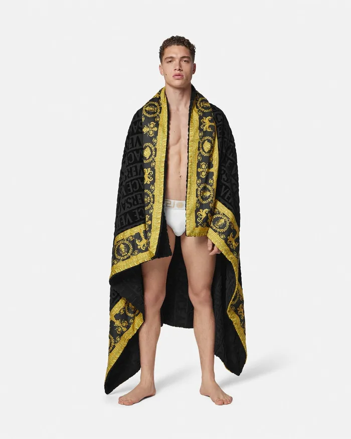 Versace Swimwear Men Greca Border Swim Briefs Whiteprint