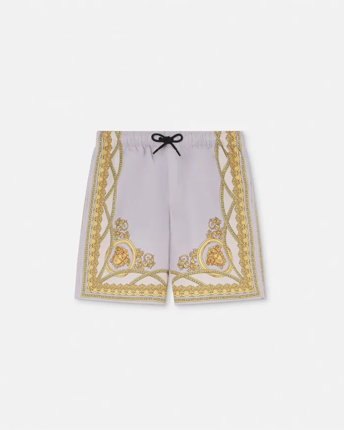 Versace Swimwear Men La Coupe Des Dieux Boardshorts Grayprint