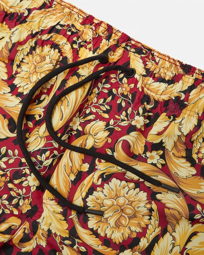 Versace Swimwear Men Wild Barocco Swim Shorts Printred