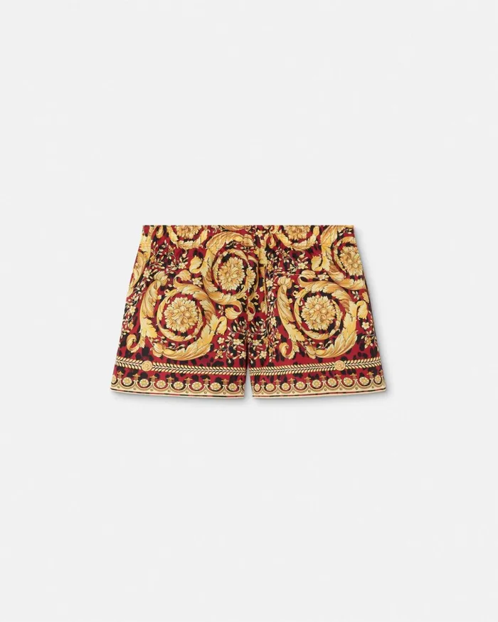 Versace Swimwear Men Wild Barocco Swim Shorts Printred