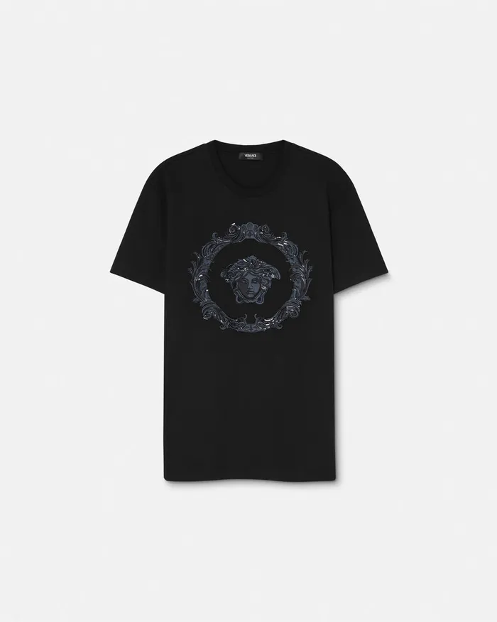 Versace TShirts and Polos Men Medusa Cartouche TShirt Black