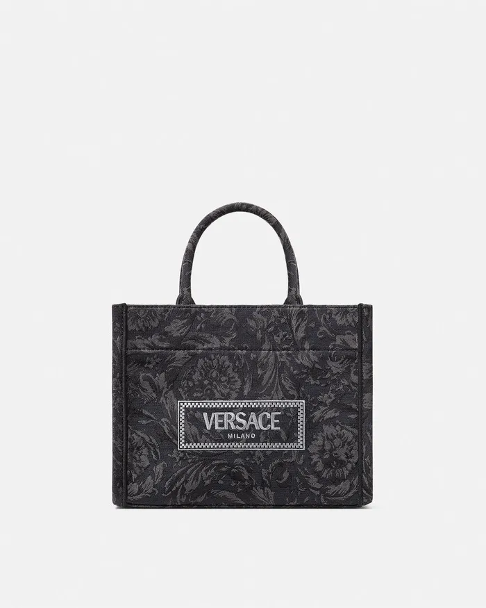 Versace Totes Women Barocco Athena Small Tote Bag Blackprint